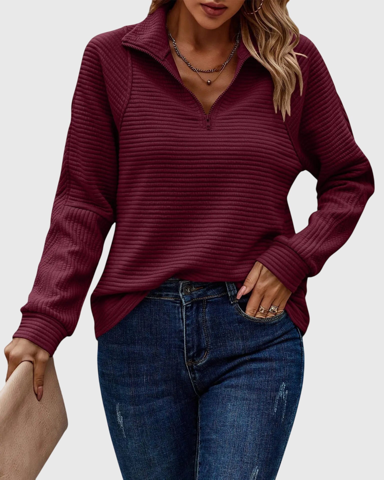 ABI | Stylowy sweter z zamkiem