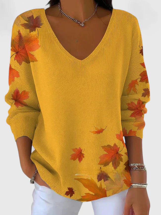 SEREKI | Elegancki Sweter z Dekoltem w Serek